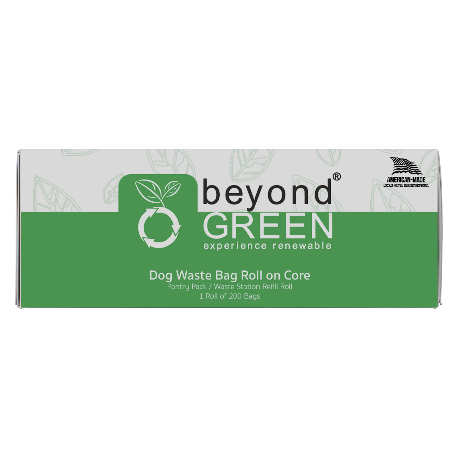 beyondGREEN Dog Waste Bags – Grab & Go Bulk Pack – 200 Bags on Roll with Core - Made in USA, Leak-Resistant, Folded Rolls - Doot's Pet LLC Collars For A Cause
