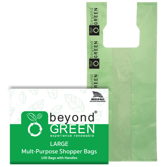 beyondGREEN Large Multi-Purpose Shopper Bags – Made in USA, Tear-Resistant & Leak-Resistant - Doot's Pet LLC Collars For A Cause