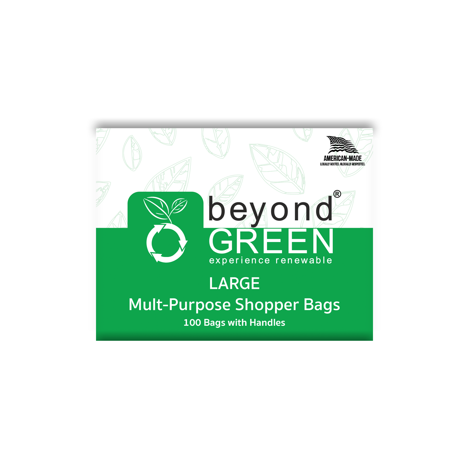 beyondGREEN Large Multi-Purpose Shopper Bags – Made in USA, Tear-Resistant & Leak-Resistant - Doot's Pet LLC Collars For A Cause