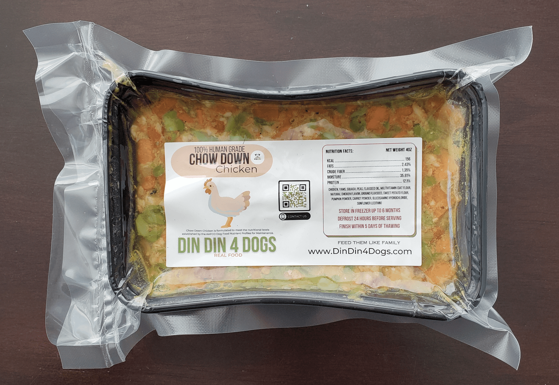 Small Breed - Chow Down Chicken, case includes 30, 4oz meals - Doot's Pet LLC Collars For A Cause