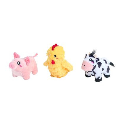 ZippyPaws - Miniz 3-Pack - Barnyard Friends