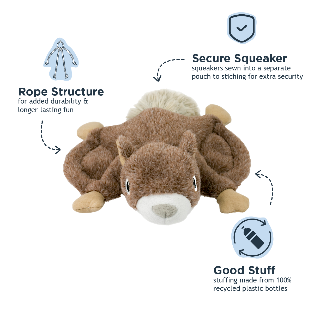 Tall Tails - Tall Tails Squirrel Fling and Fetch Toy for Dogs