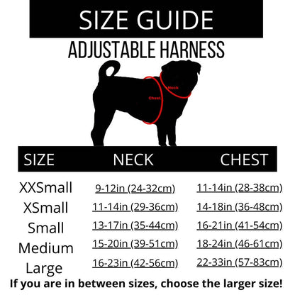 Mina + Pup - YOU’RE SO GLAM ADJUSTABLE SILVER OMBRE DOG CAT HARNESS - XXS