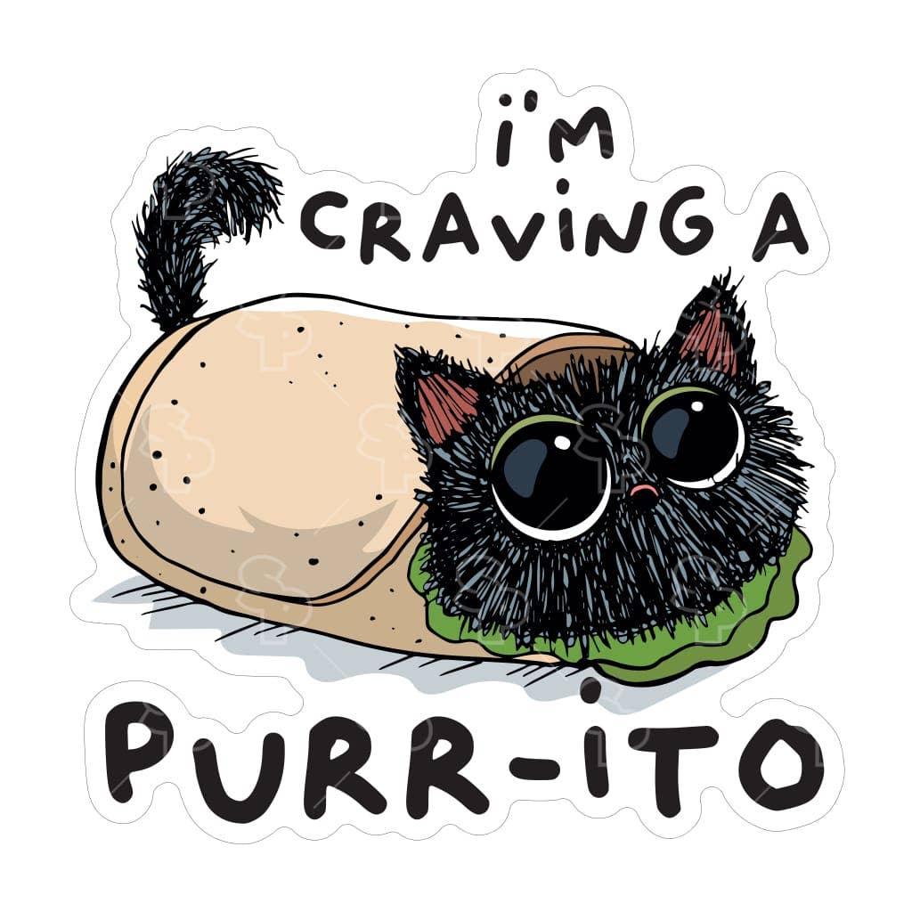 Two Feet Treats - I'm Craving A Purr-ito - Sticker