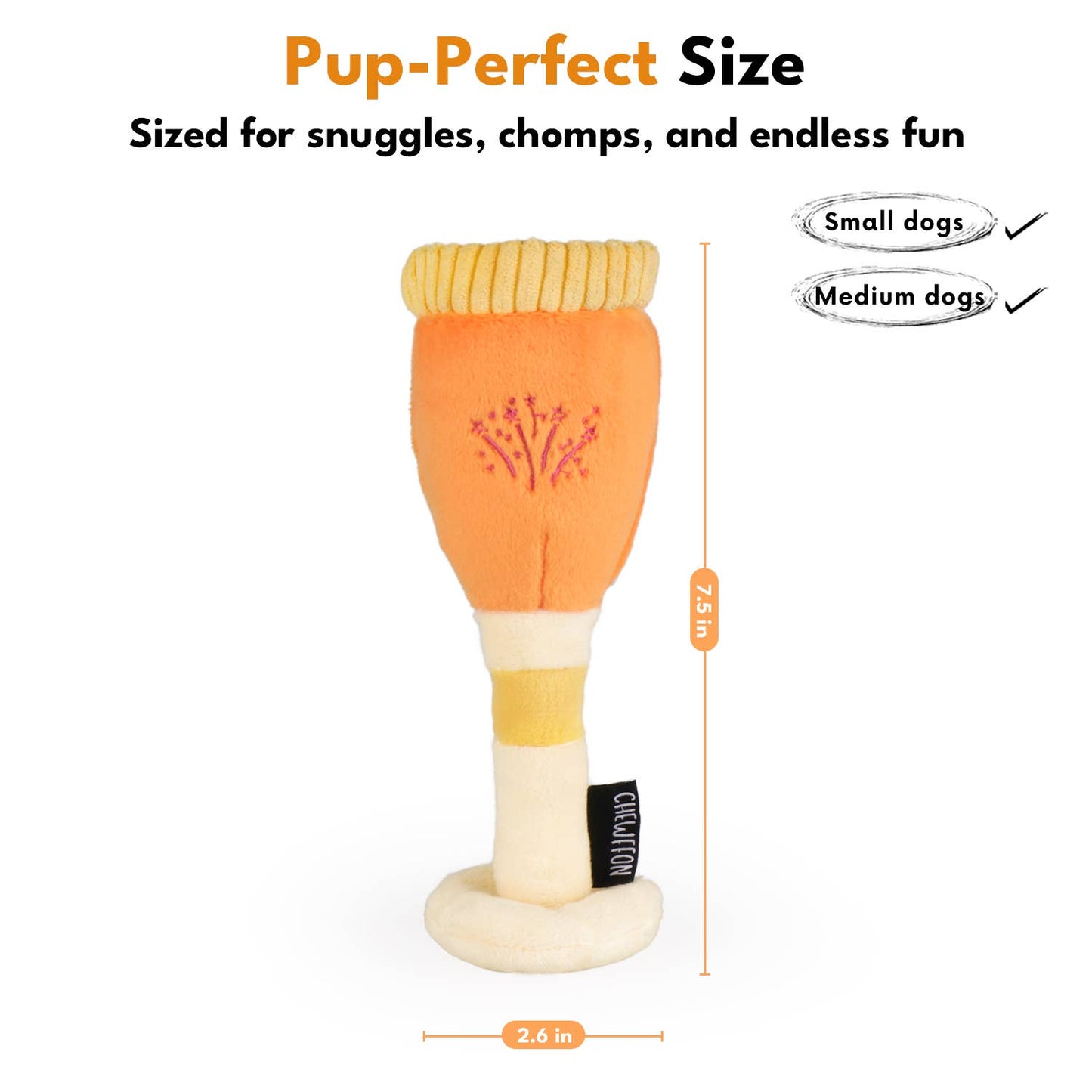 CHEWFFON - CHEWFFON Pawsecco Dog Squeaky Toy