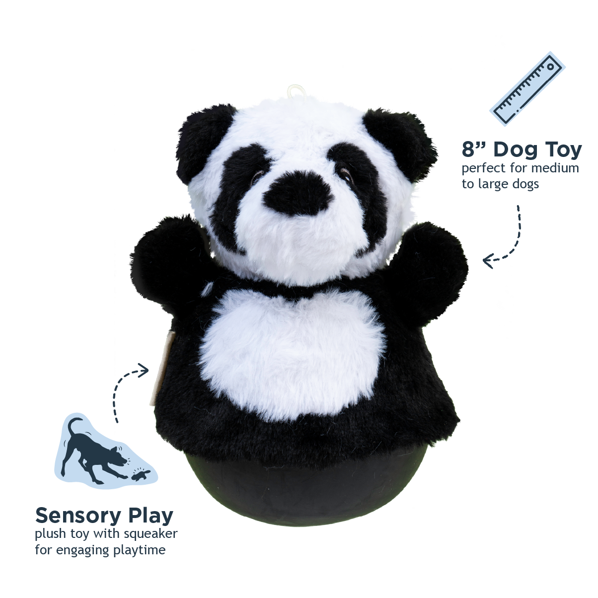 Tall Tails - Panda Roly Poly Dog Toy