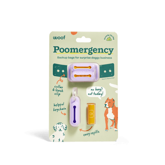 Woof - Poomergency - Lavender - Doot's Pet LLC Collars For A Cause