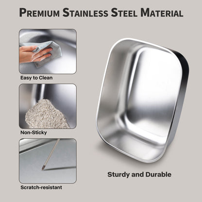 Go Fresh - Cat Litter Box - 2 Entries Hooded Cat Litter Box With Stainless Steel Base - Doot's Pet LLC Collars For A Cause