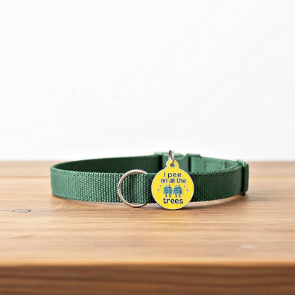 Bad Tags - Camping Dog Tag with Personalized QR Code - Pee on Trees - Large / Engraved QR Code