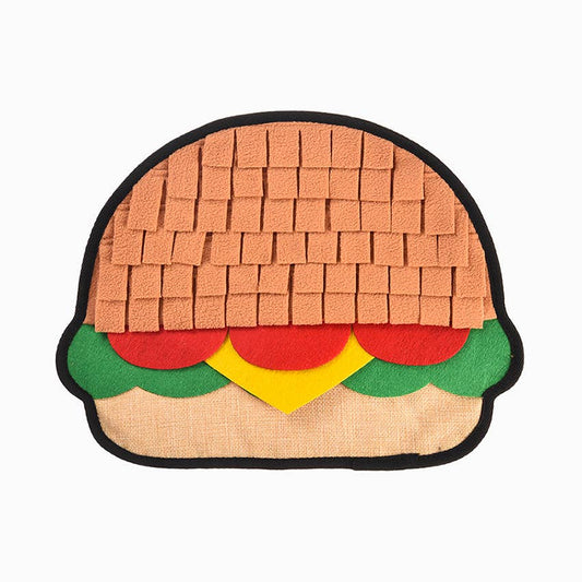 Hugsmart Products Inc - HugSmart Pet - Whisker Mat | Hamburger - Snuffle Toy