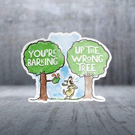 Two Feet Treats - You're Barking Up The Wrong Tree - Sticker