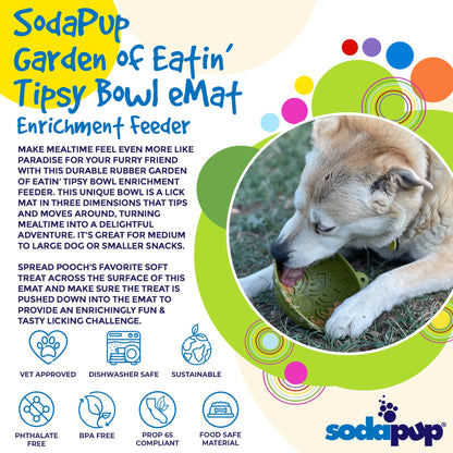SodaPup - Garden of Eatin' Tipsy Bowl - Plum Garden of Eatin' Tipsy Bowl