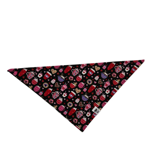 Valentine's Day Dog and Cat Bandana With Snaps Coffee Is For Lovers