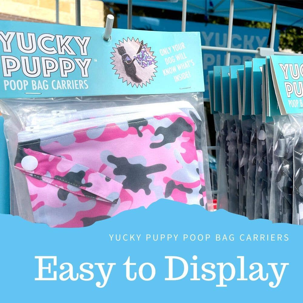 Yucky Puppy - Yucky Puppy Dog Poop Bag Holders-- Blue or Pink/Purple Bone (Set of 2)--TWO SIZES