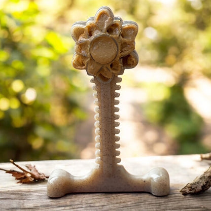Honey Bone Dental Flower Tower - Indestructible Nylon Dog Chew Toy XL | USA - Doot's Pet LLC Collars For A Cause