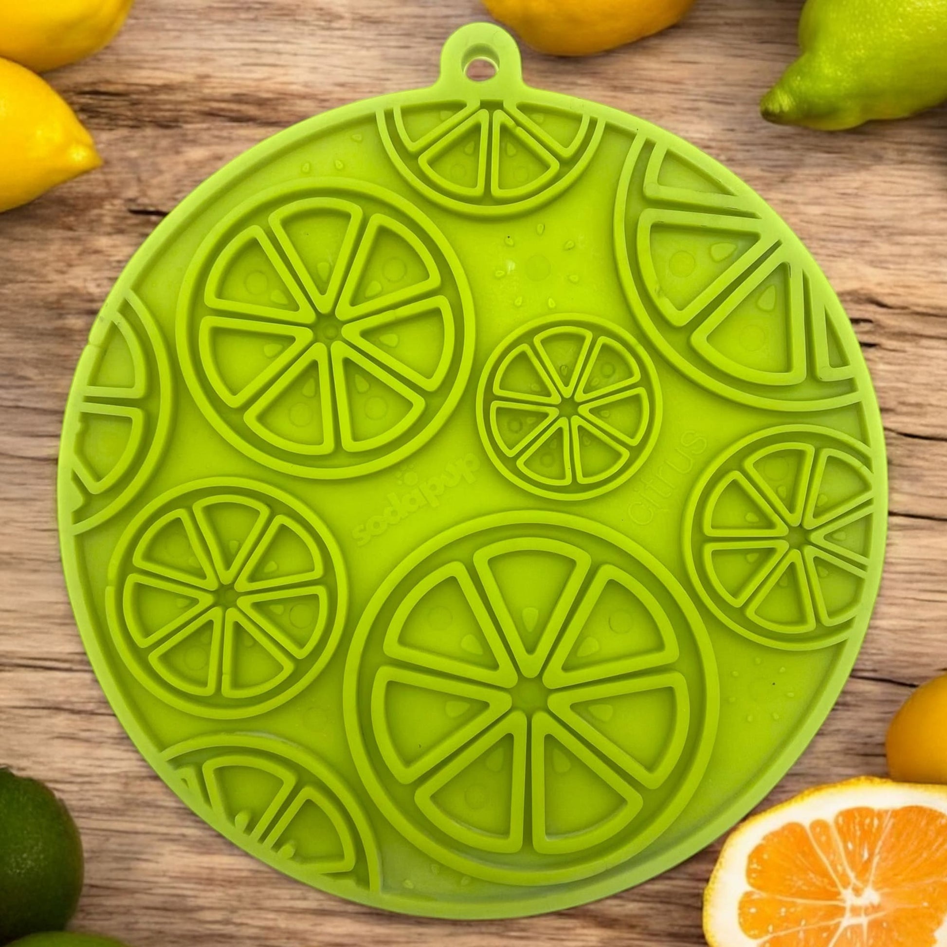 Citrus Design eMat - Enrichment Lick Mat For Dogs and Cats - with Suction Cups | USA Made - Doot's Pet LLC Collars For A Cause