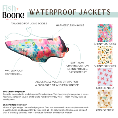 Southern Bloom Dog Coat - Doot's Pet LLC Collars For A Cause