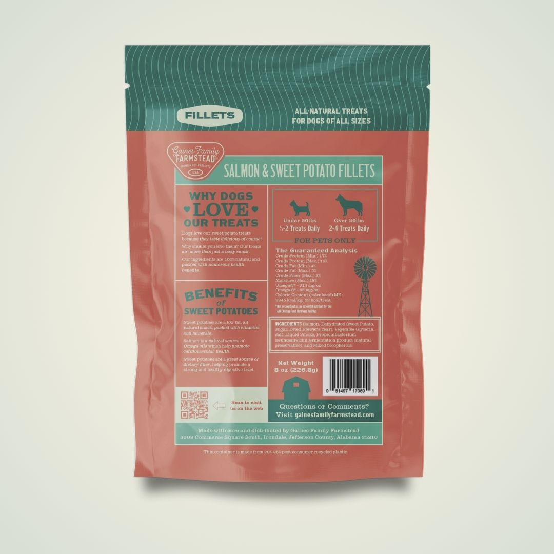 Salmon and Sweet Potato Fillets - Doot's Pet LLC Collars For A Cause