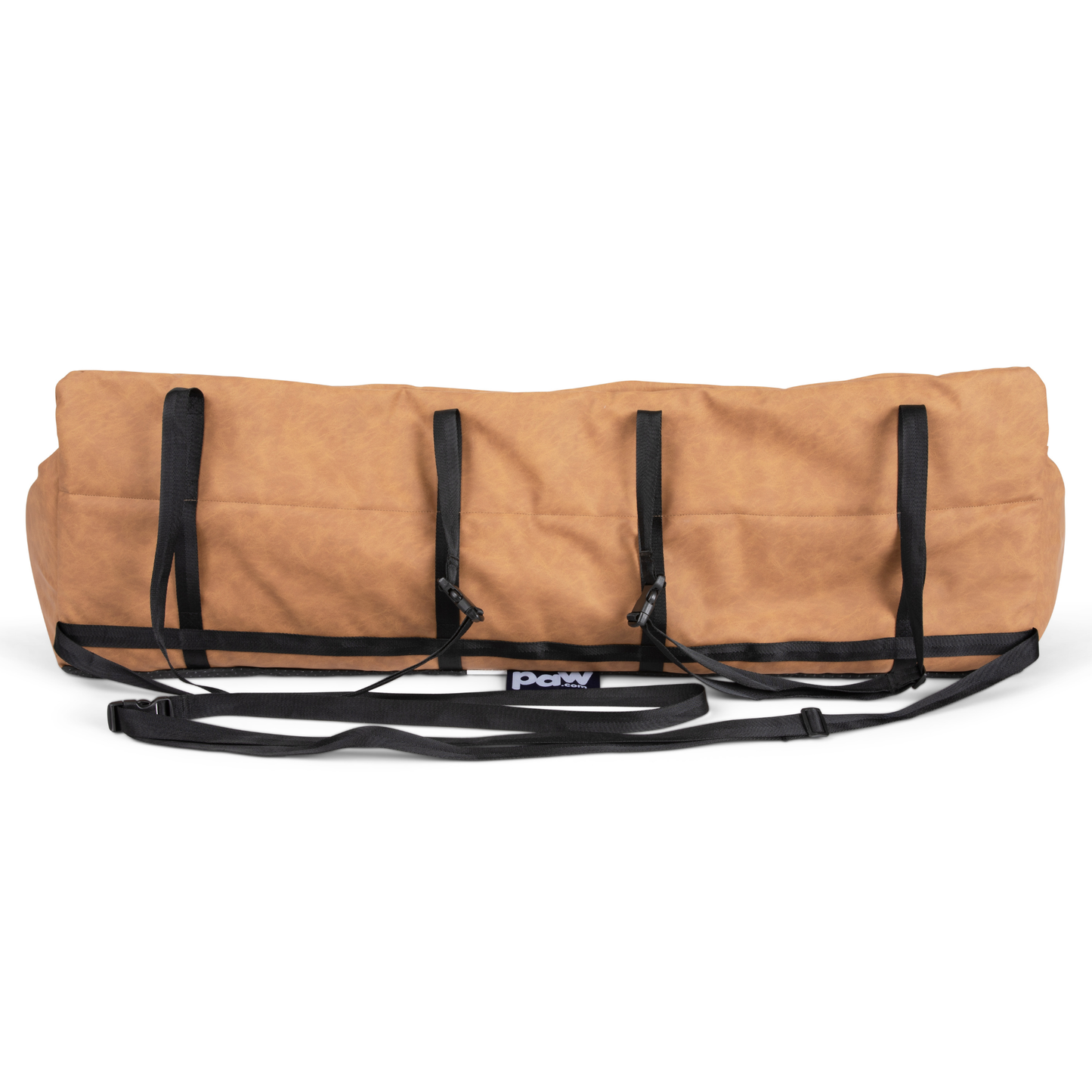PupProtector™ Faux Leather Memory Foam Dog Car Bed - Camel - Doot's Pet LLC Collars For A Cause