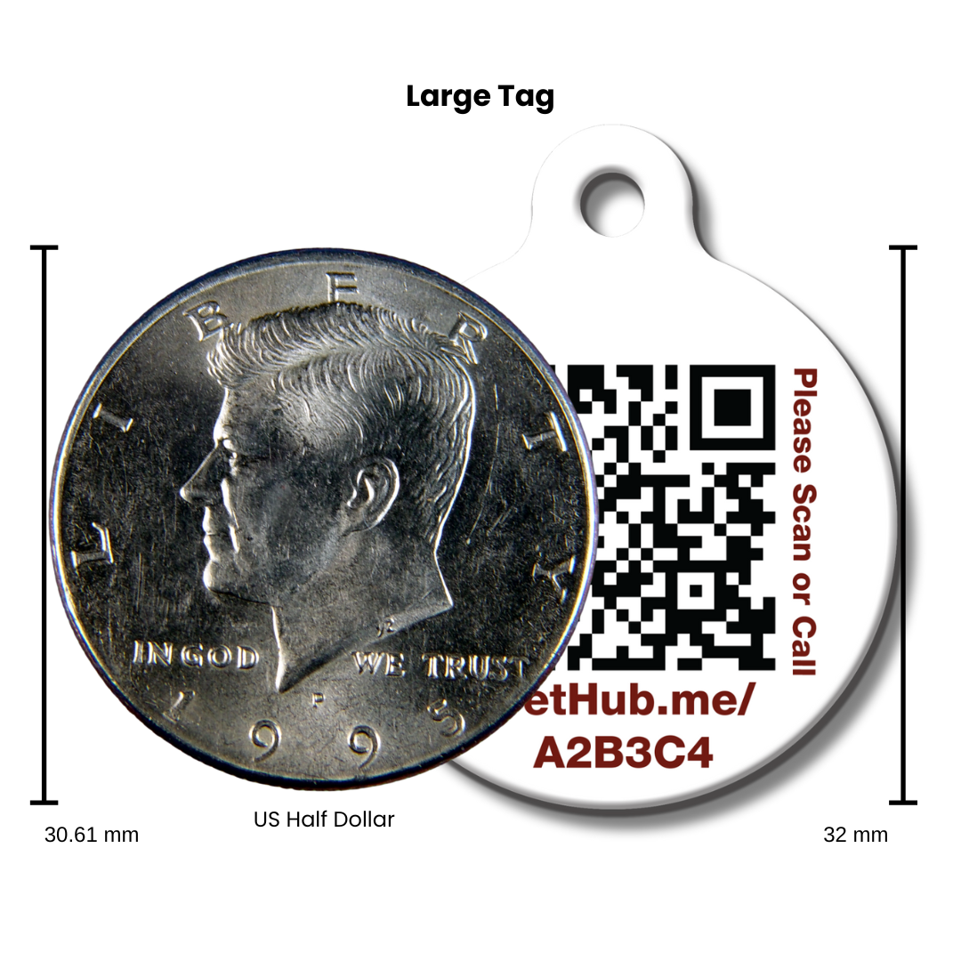QR ID Pet Tag - Lost AF - Doot's Pet LLC Collars For A Cause