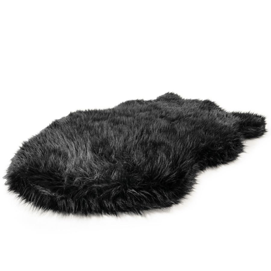 PupRug by Paw.com®  Faux Fur Orthopedic Dog Bed - Curve Midnight Black - Doot's Pet LLC Collars For A Cause