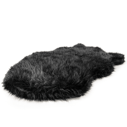 PupRug by Paw.com®  Faux Fur Orthopedic Dog Bed - Curve Midnight Black - Doot's Pet LLC Collars For A Cause
