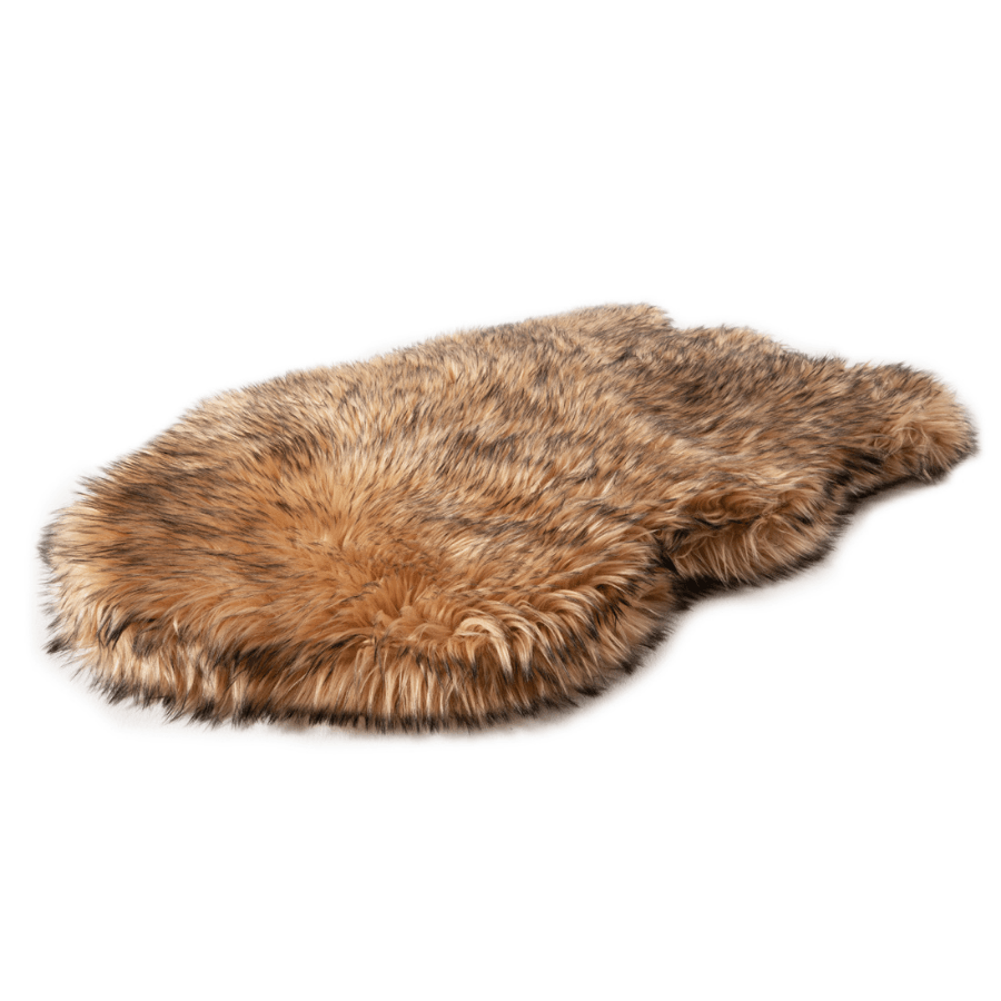 PupRug by Paw.com® Faux Fur Orthopedic Dog Bed - Curve Sable Tan - Doot's Pet LLC Collars For A Cause
