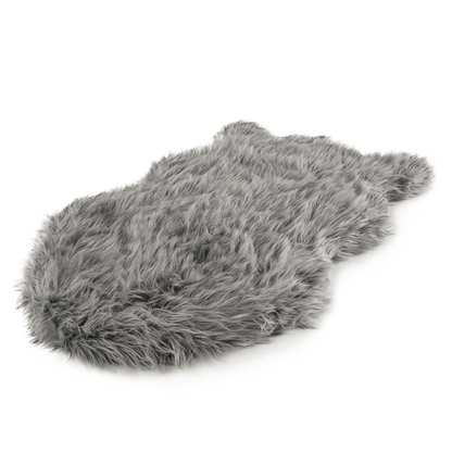 PupRug by Paw.com® Faux Fur Orthopedic Dog Bed - Curve Charcoal Grey - Doot's Pet LLC Collars For A Cause