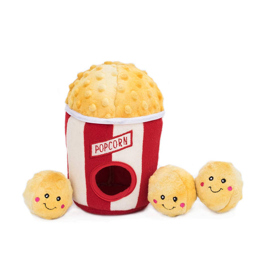 ZippyPaws - Zippy Burrow - Popcorn Bucket - Dog Toy