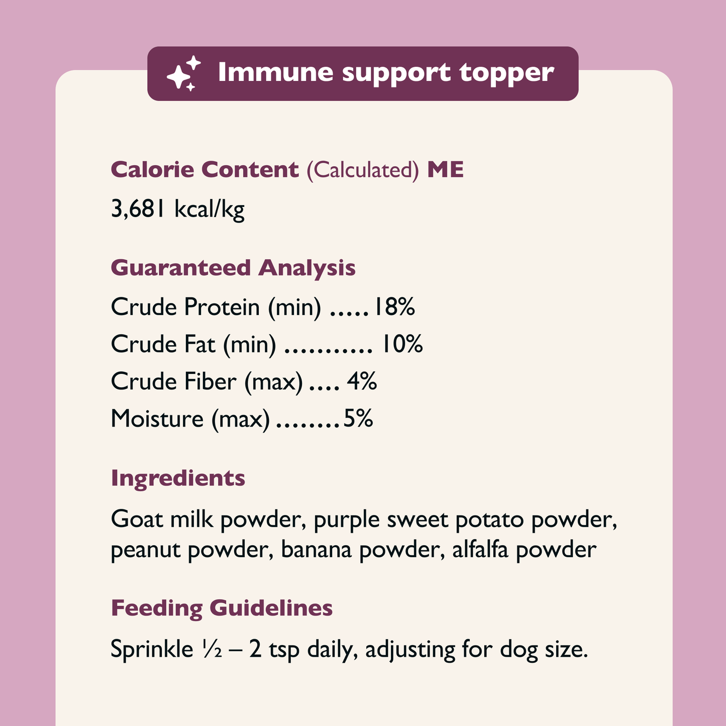 Glacier's Goodies - Immune Support Goat Milk Topper