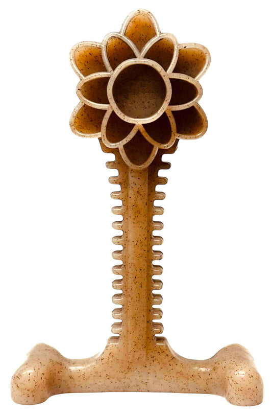 SodaPup Dog Toys - Honey Bone Dental Flower Tower eChew Ultra Durable Nylon Dog Chew Toy - XL - Flower Tower - XL