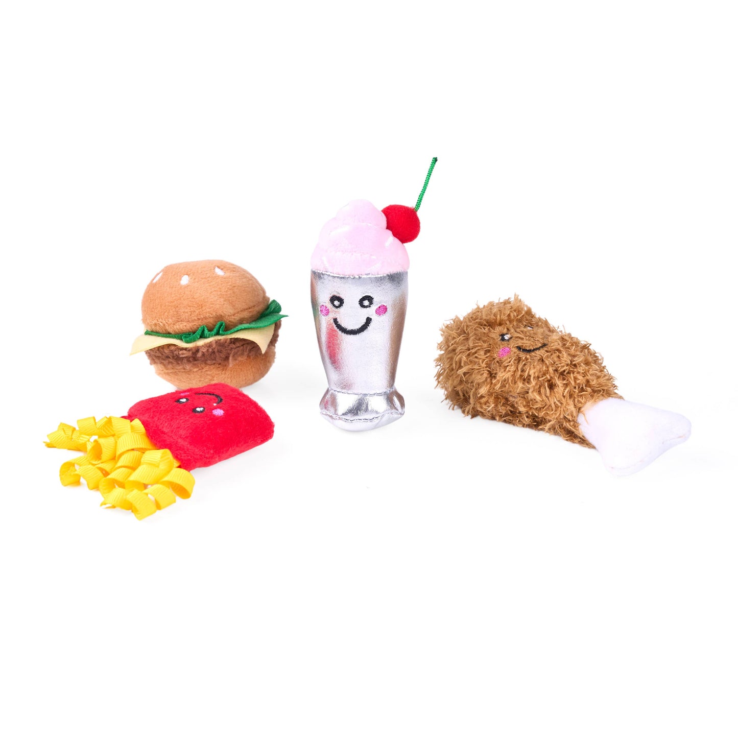 ZippyPaws - ZippyClaws® NomNomz® 4-Pack - Fast Food