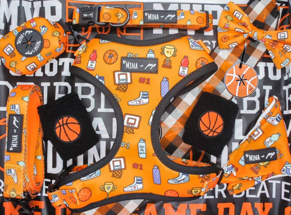 Mina + Pup - Got Game? Basketball and Sports Adjustable Dog Cat Harness