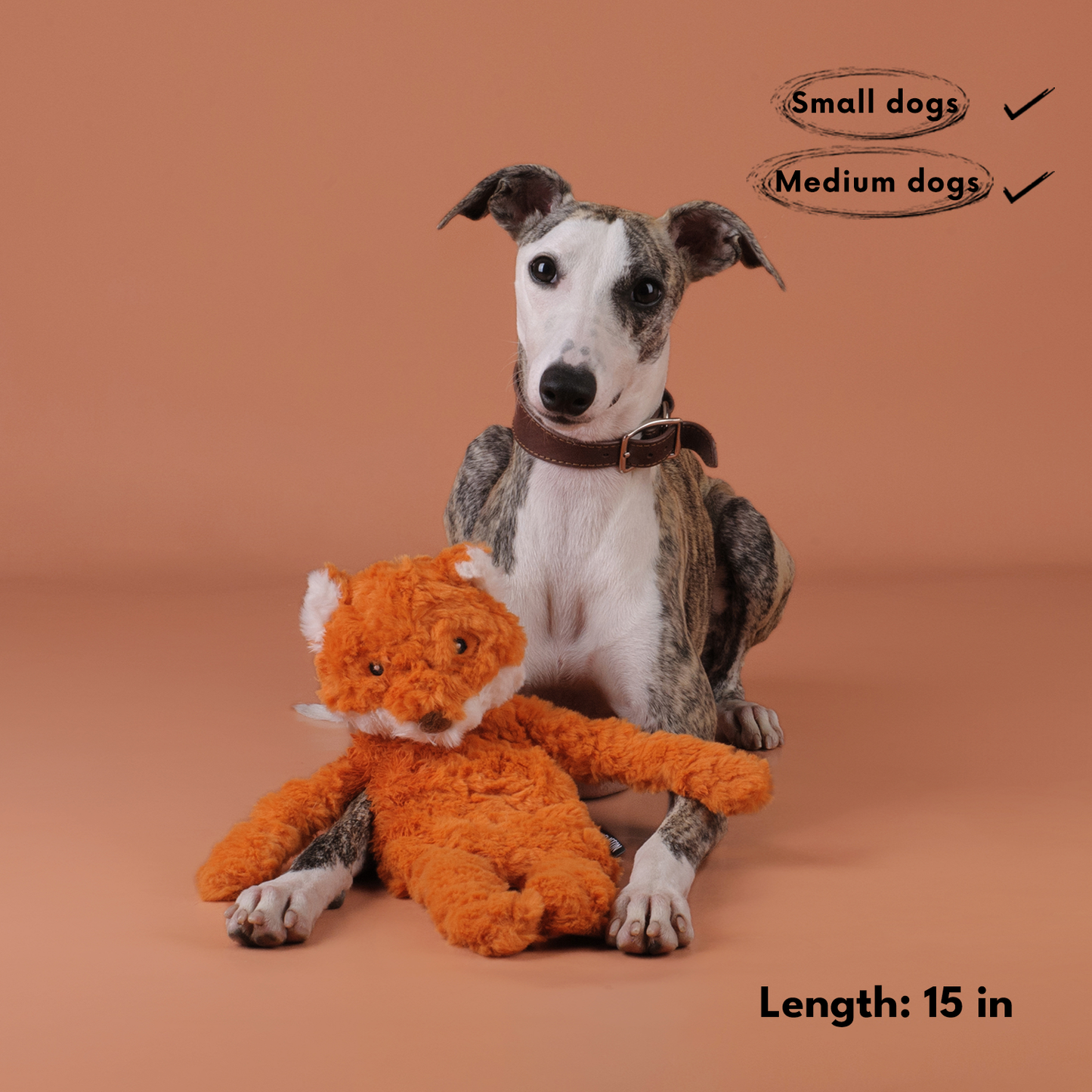 CHEWFFON - CHEWFFON Fox Puzzle Plush Dog Toy – Squeaky, Crinkle & Treat - Doot's Pet LLC Collars For A Cause