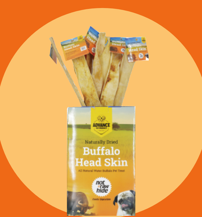 Doot's Chew Bar - All-Natural Water Buffalo Head Skin for Dogs