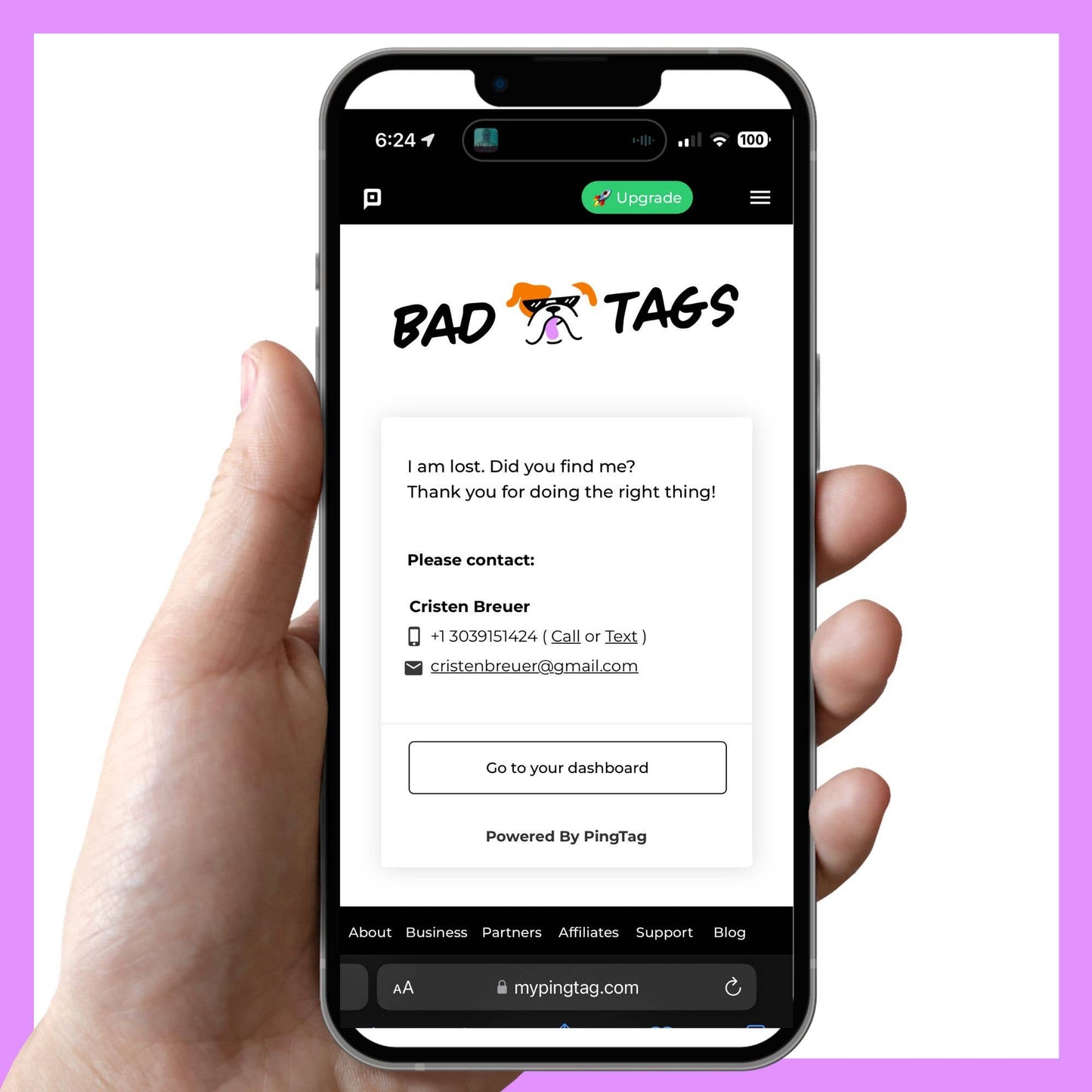 Bad Tags - Halloween Planchette Dog Tag - Summon my Mom - Engraved QR Code