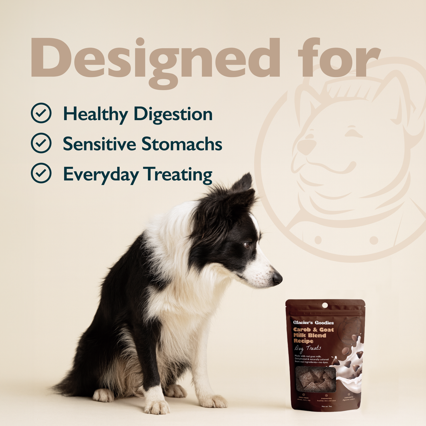 Glacier's Goodies - Goat Milk Dog Treats – Carob (7oz)