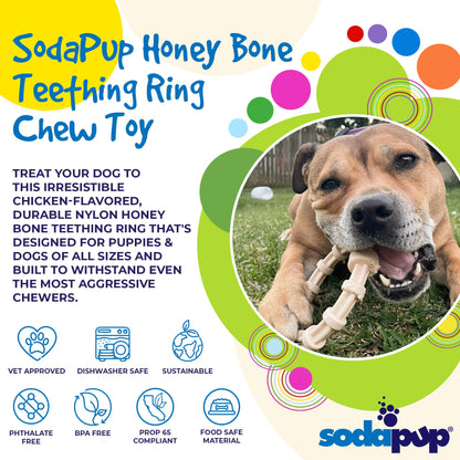 Chicken Flavored Teething Ring for Puppies & Aggressive Chewers | USA Made - Doot's Pet LLC Collars For A Cause