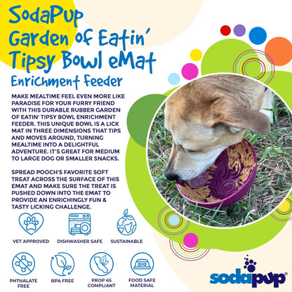 Garden of Eatin' Tipsy Bowl - Wobble Lick Mat for Dogs & Cats | USA Made - Doot's Pet LLC Collars For A Cause