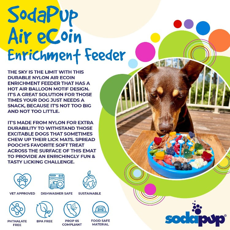 Air Nylon eCoin Lick Mat for Dogs - Durable Enrichment Toy | SodaPup - Doot's Pet LLC Collars For A Cause