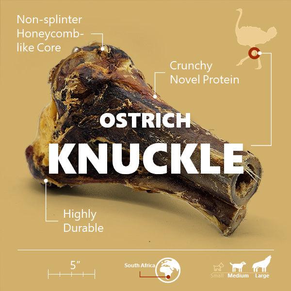 Ostrich Knuckle (Medium – 4" x 3"): The Perfect Chew for Small to Medium Dogs & Sensitive Stomachs - Doot's Pet LLC Collars For A Cause