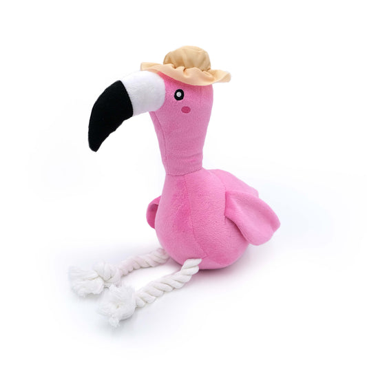 ZippyPaws - Playful Pal - Freya the Flamingo - Dog Toy