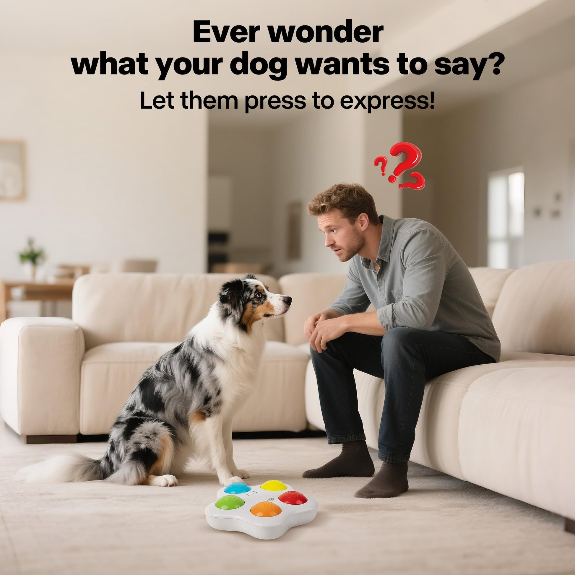 Interactive -Dog Toy - Pet Brain Trainning buttons - Doot's Pet LLC Collars For A Cause