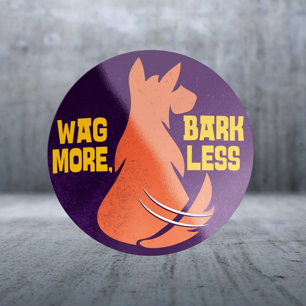 Two Feet Treats - Wag More, Bark Less - Sticker