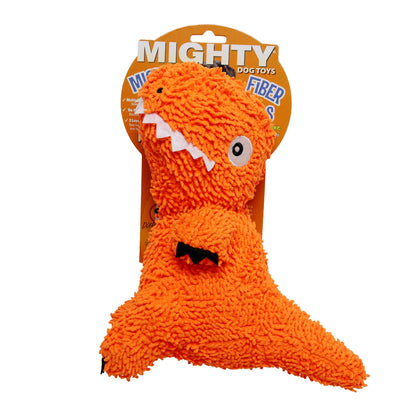 Tuffy Dog Toys - VIP Products - Mighty Microfiber Ball T-Rex, Durable, Squeaky Dog Toy