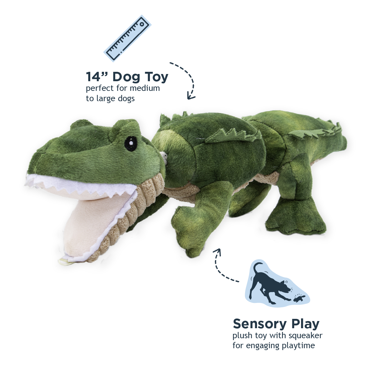 Tall Tails - Tall Tails Gator Jointed Shake Play Dog Toy