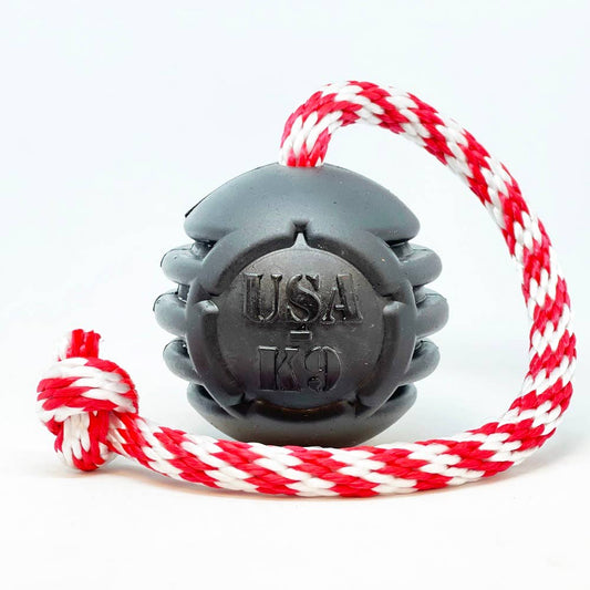 SodaPup - Magnum Black Stars and Stripes Ultra-Durable  Rubber Chew To