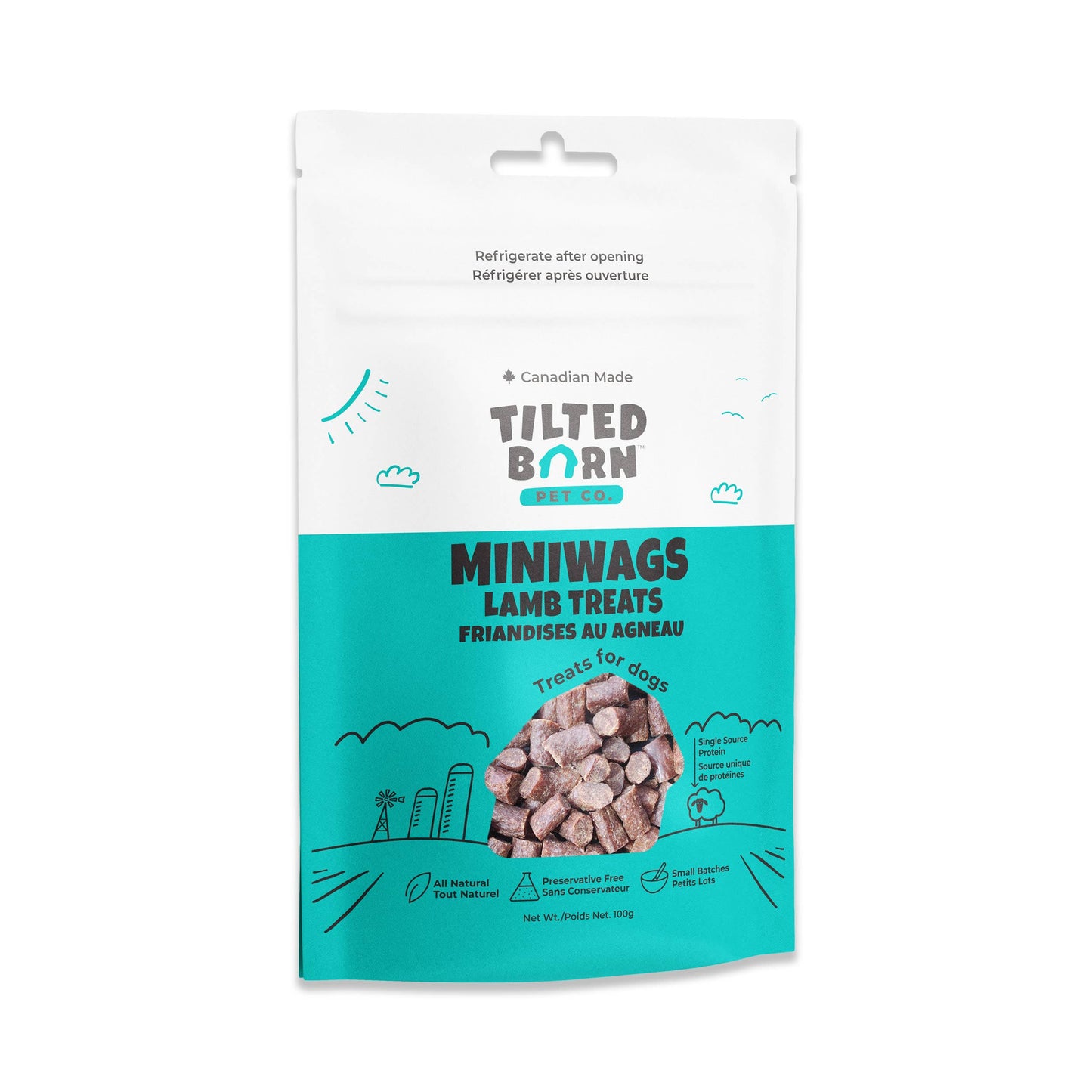 Tilted Barn Pet Co. - Lamb Miniwags Treats For Dogs 100g/3.53oz