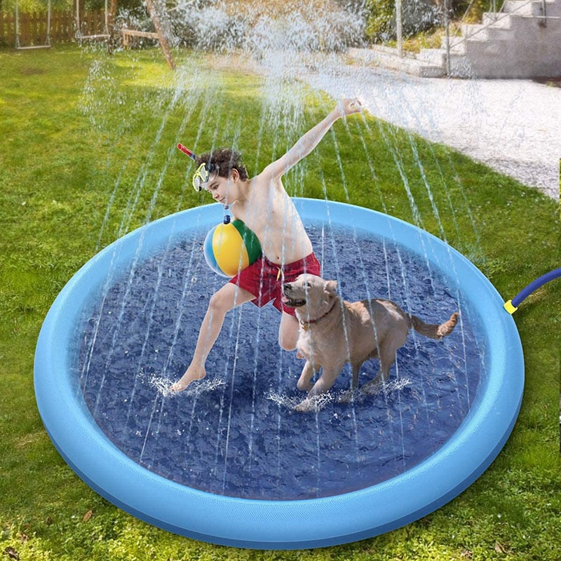 Pet Dog Sprinkler Pad Play Cooling Mat - Doot's Pet LLC Collars For A Cause