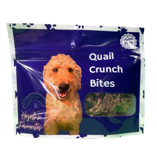 Quail Crunch Bites: Gourmet Dehydrated Dog Treats with Quail Meat & Shells | Premium Healthy Dog Treats for Training | Organic Ingredients for a Happy Palate - Doot's Pet LLC Collars For A Cause